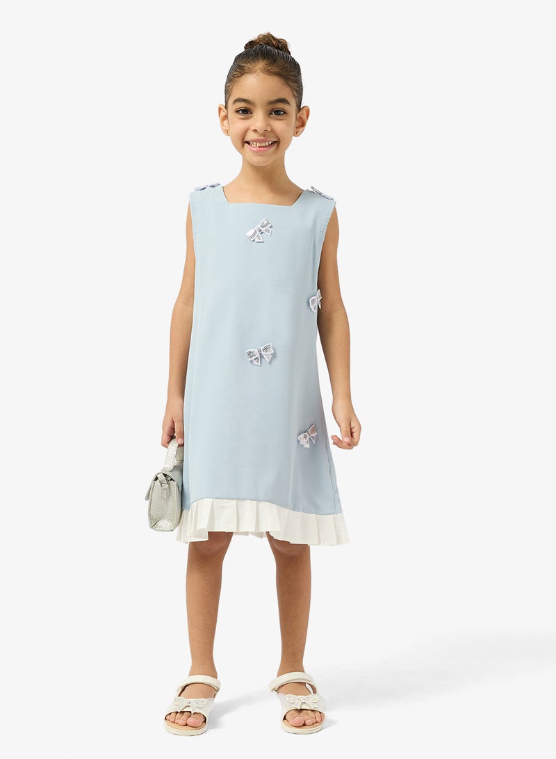 Pinata Blue Embellished Bow  Dress - Image 1